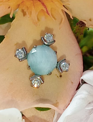 Full Moon Larimar genuina